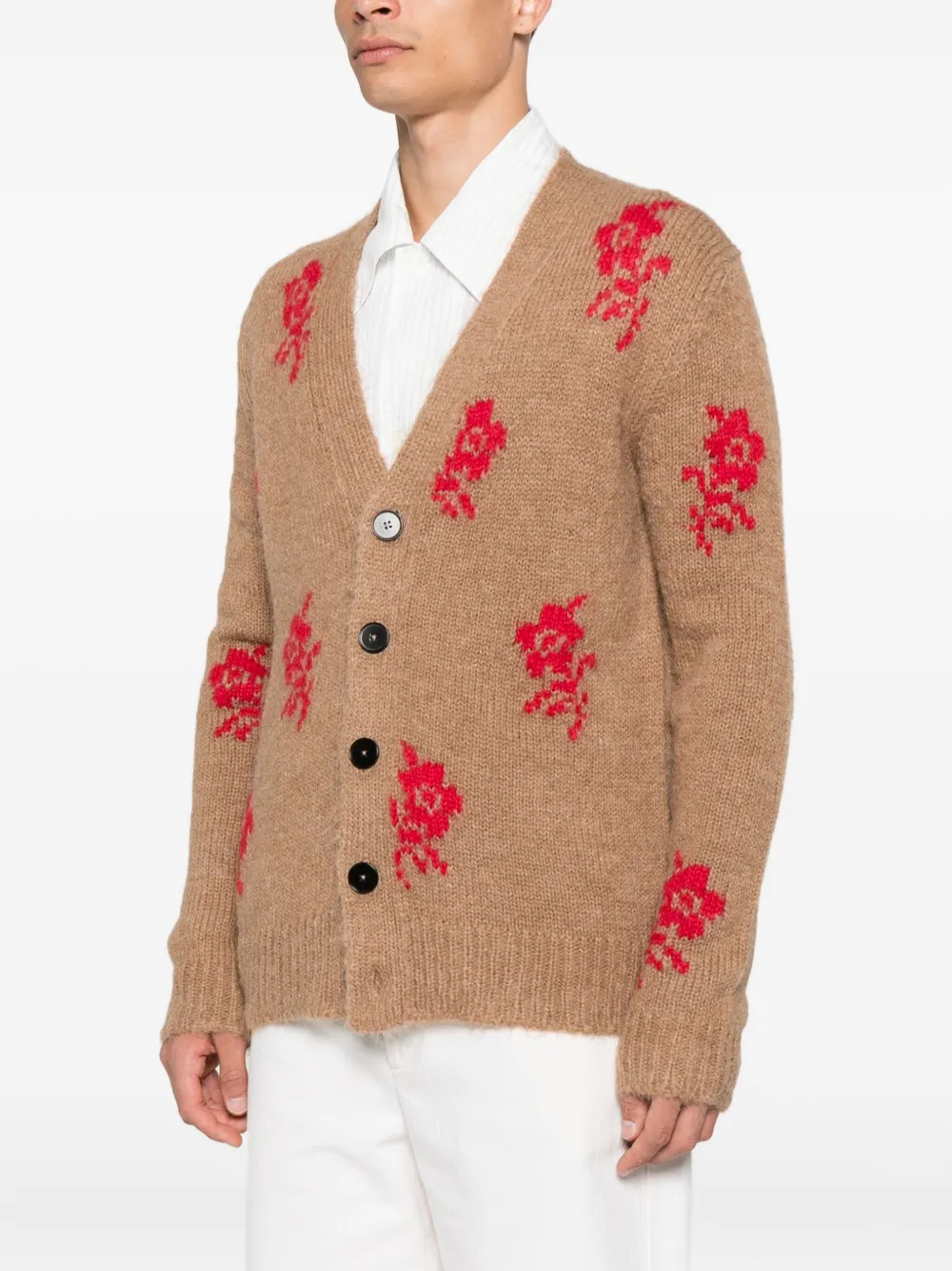 Jil Sander Vest met roosdetail Bruin