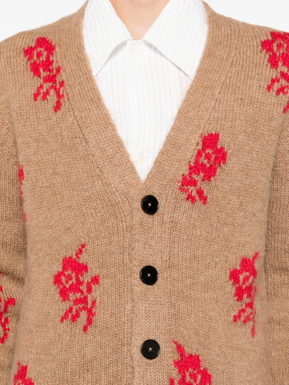Jil Sander Vest met roosdetail Bruin