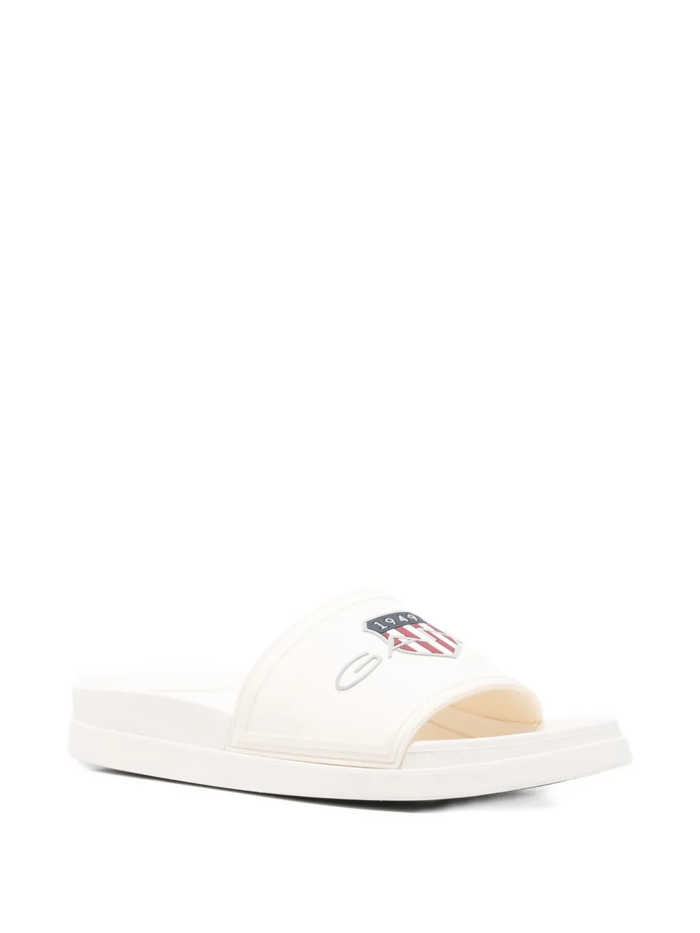 Gant Pierbay logo-print sliders - Wit