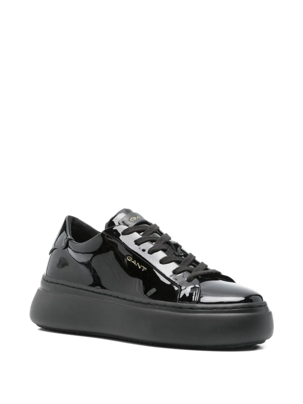 Gant Alincy leren sneakers met plateauzool - Zwart