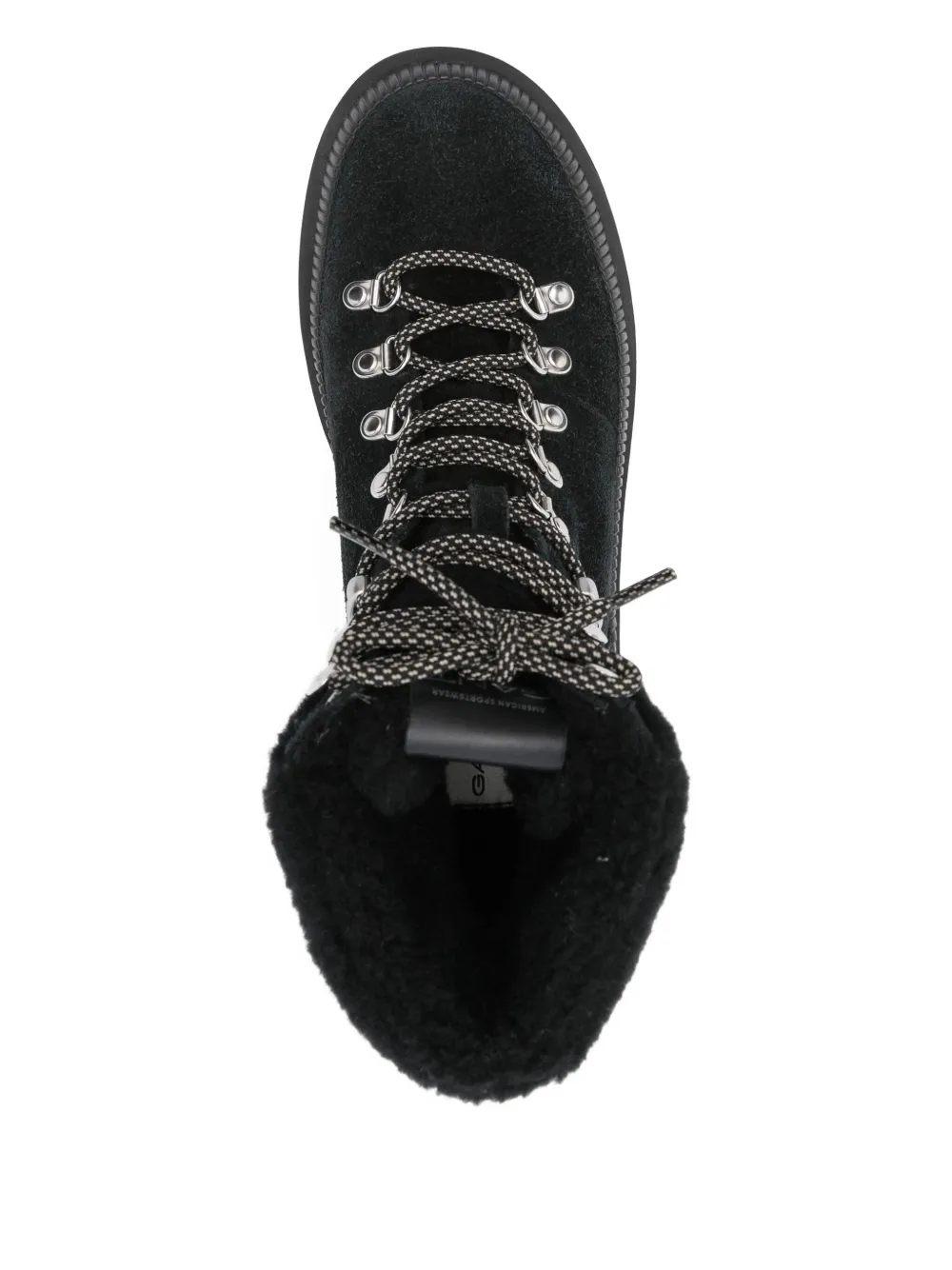 Gant lace-up shearling boots Black