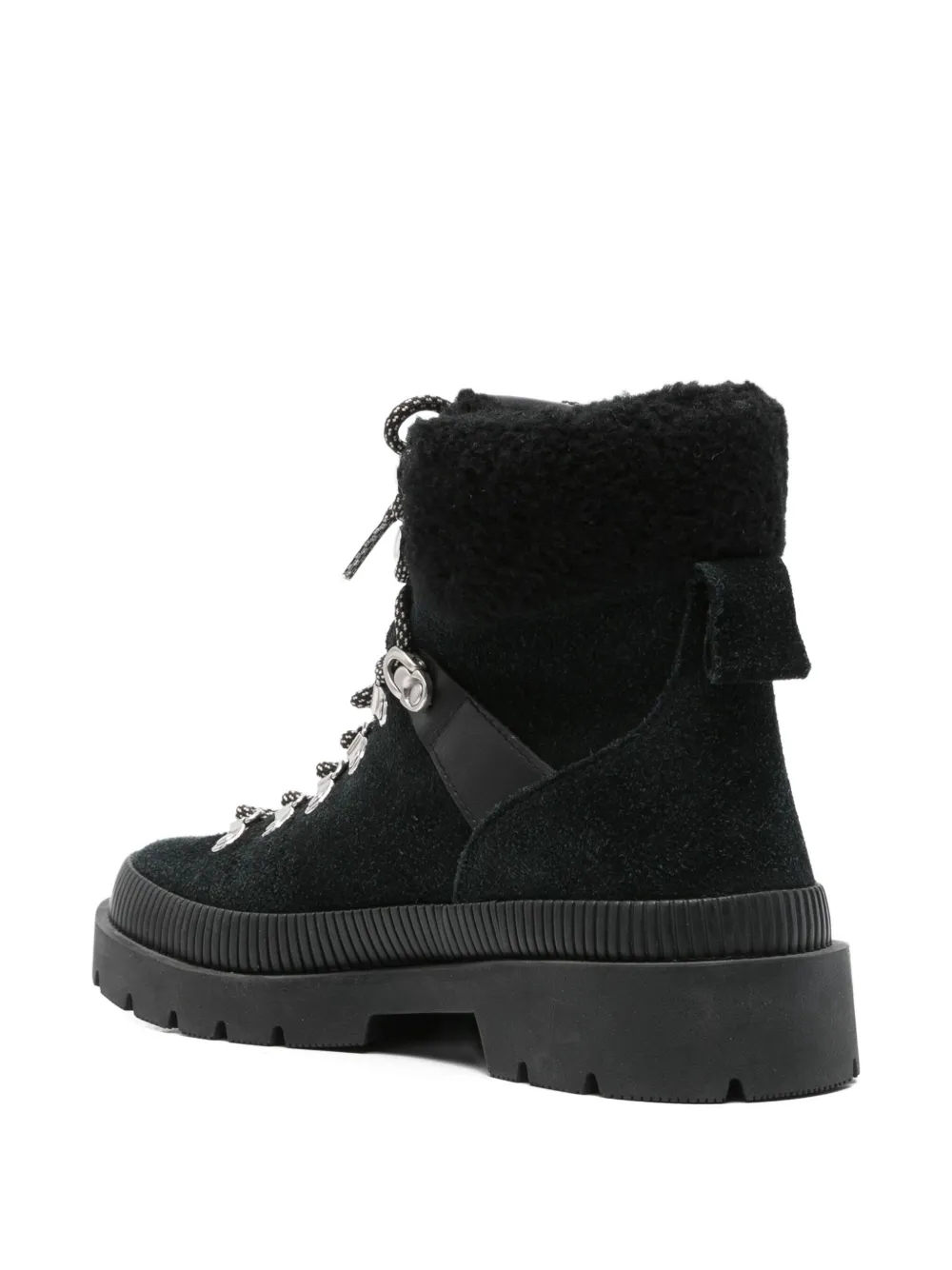 Gant lace-up shearling boots Black