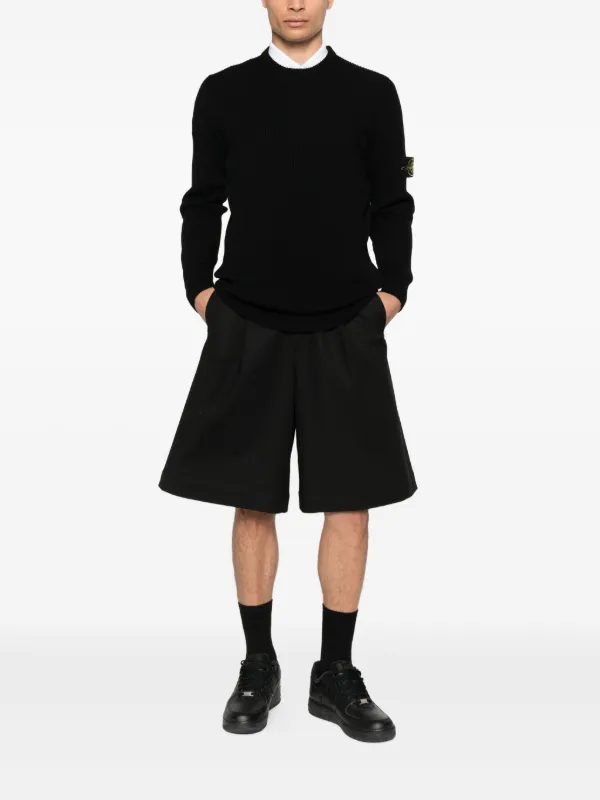 Stone Island リブニット セーター | ブラック | FARFETCH JP