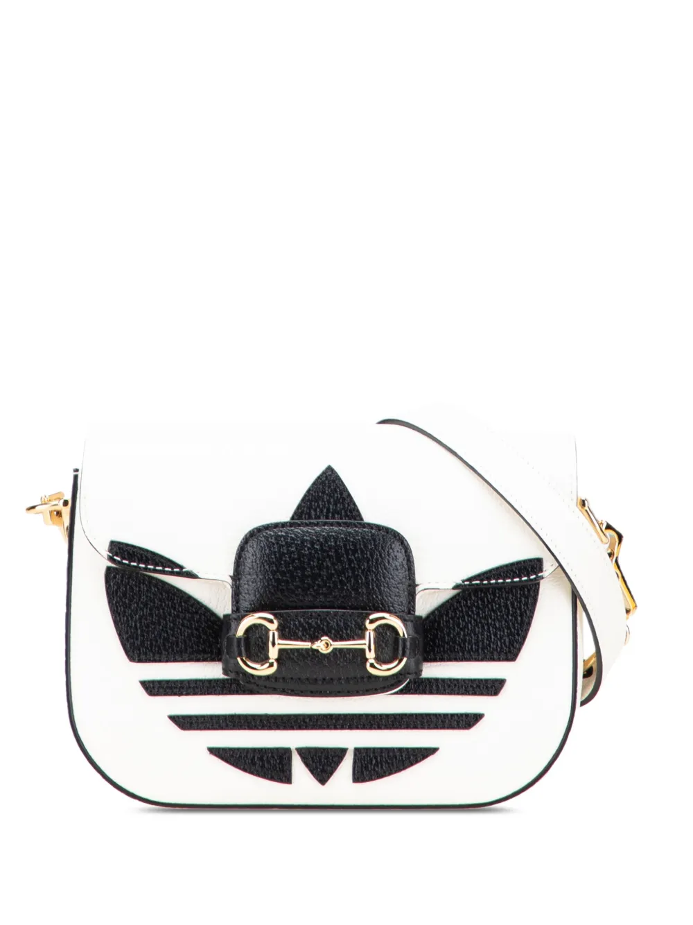 Gucci Pre-Owned 2016-2025 adidas ホースビット 1955 ショルダーバッグ - ホワイト Gucci Pre-Owned 2016-2025 adidas ホースビット 1955 ショルダーバッグ - ホワイト