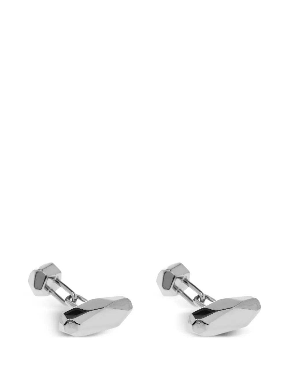 Lanvin faceted cufflinks Zilver