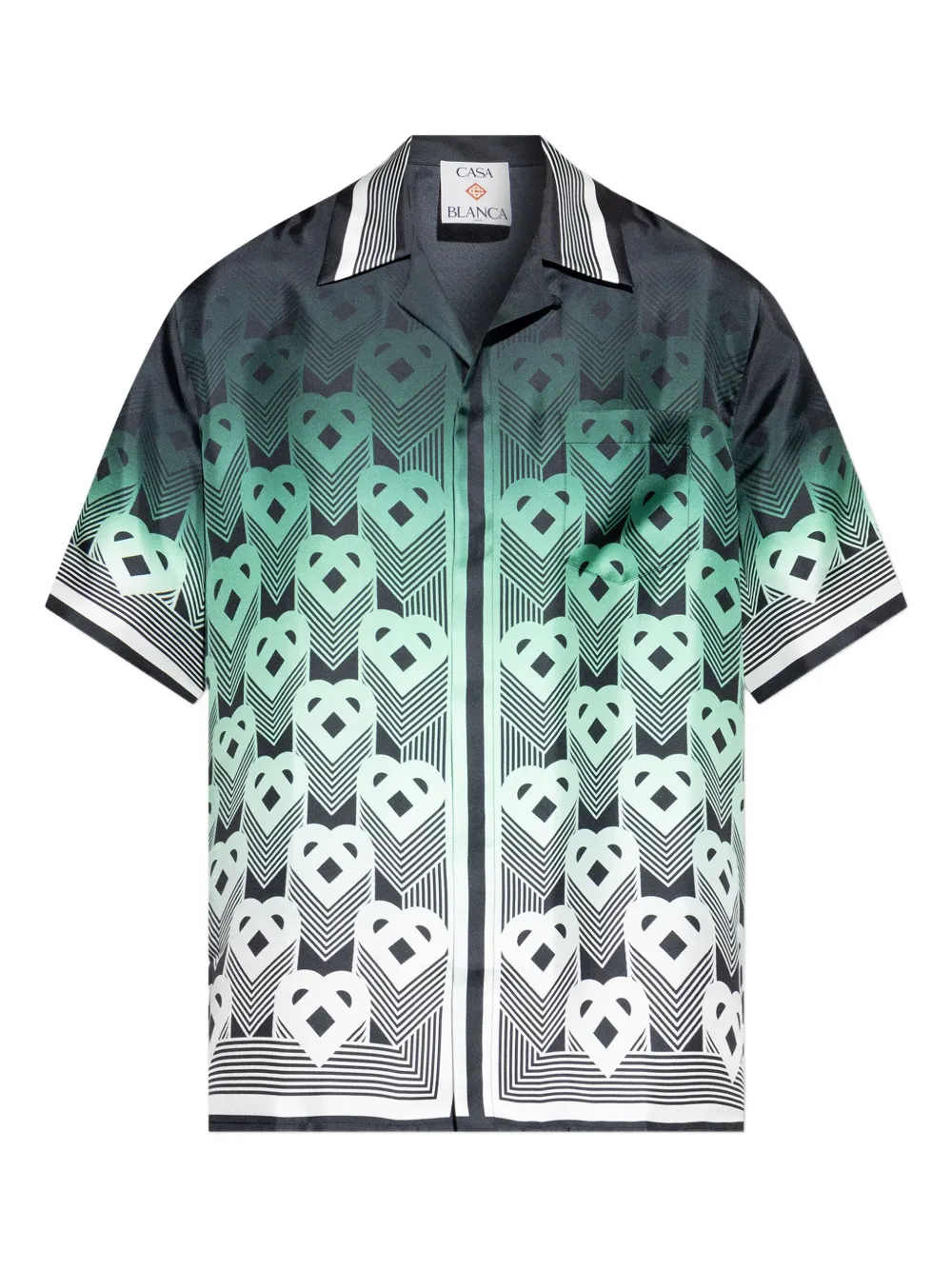 Casablanca monogram gradient silk shirt Groen