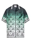 Casablanca monogram gradient silk shirt - Green