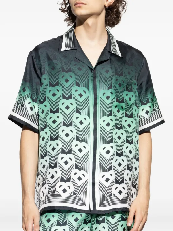 Casablanca シルクシャツ　2023Collection Casablanca シルクシャツ | ブラック | FARFETCH JP