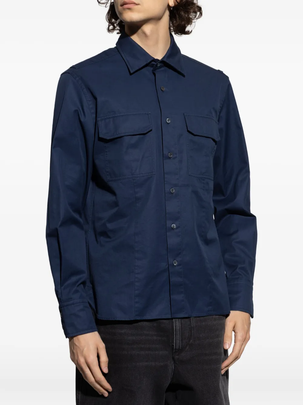 TOM FORD T-shirt met dubbele zak Blauw