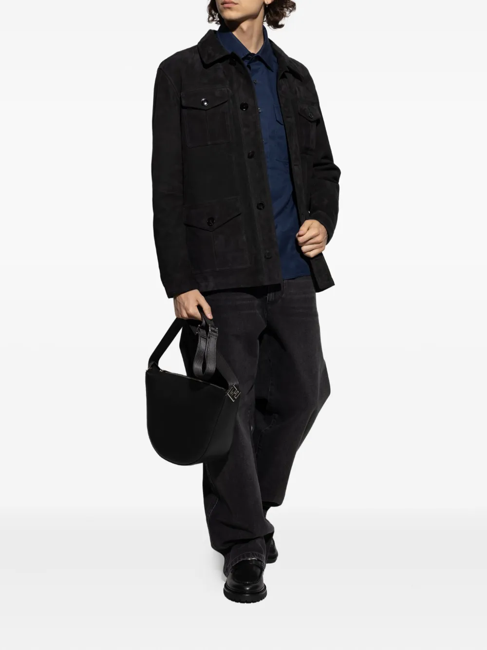 TOM FORD T-shirt met dubbele zak Blauw