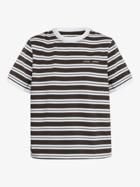 SAMSOE SAMSOE chemise rayée à logo brodé