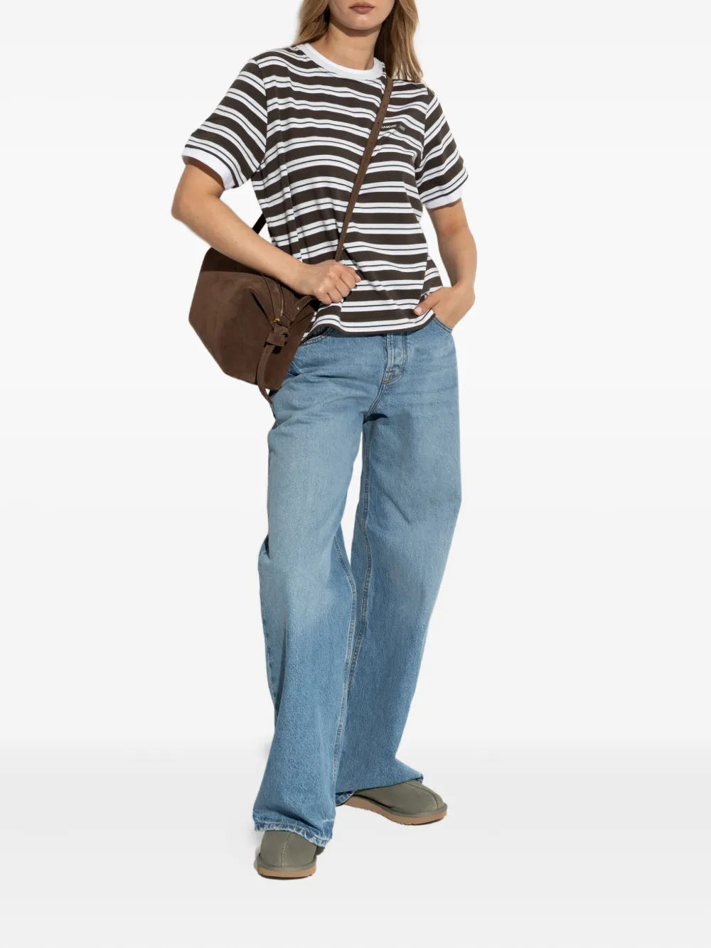 SAMSOE SAMSOE embroidered-logo striped-pattern T-shirt | T-Shirts & Jersey Shirts | Image 2