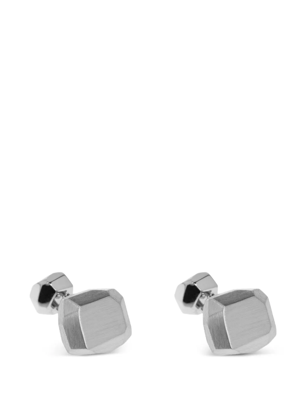 Lanvin faceted-design cufflinks 3 PALLADIUM PLATED