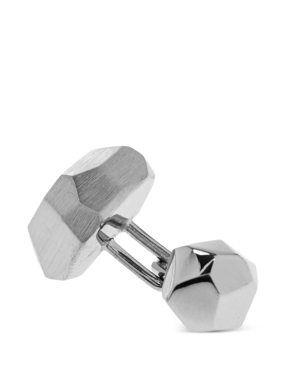 Lanvin faceted-design cufflinks 3 PALLADIUM PLATED
