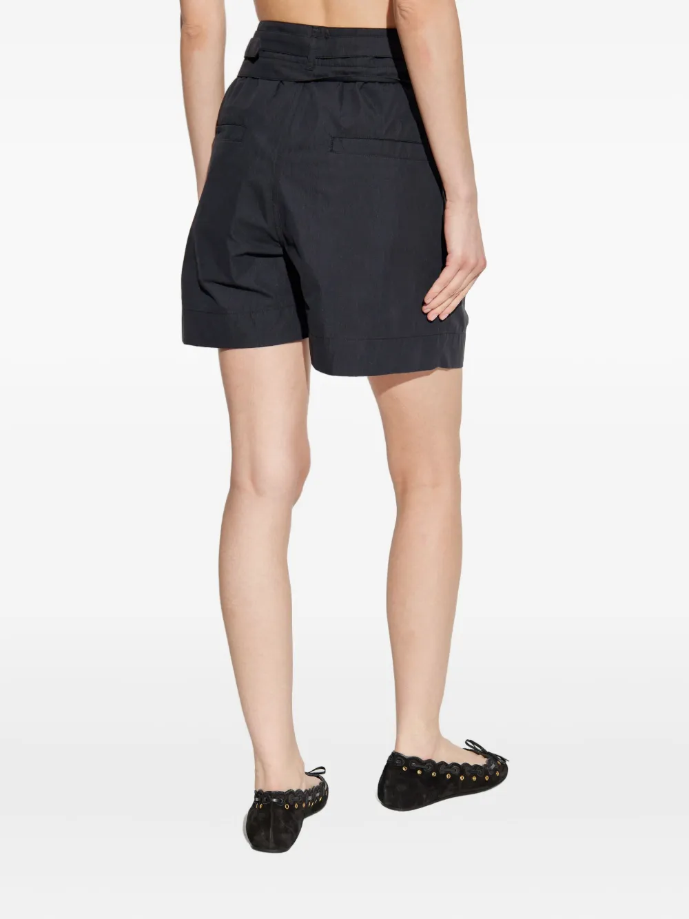 Isabel Marant Étoile Danica Cotton-blend Bermuda Shorts In Black
