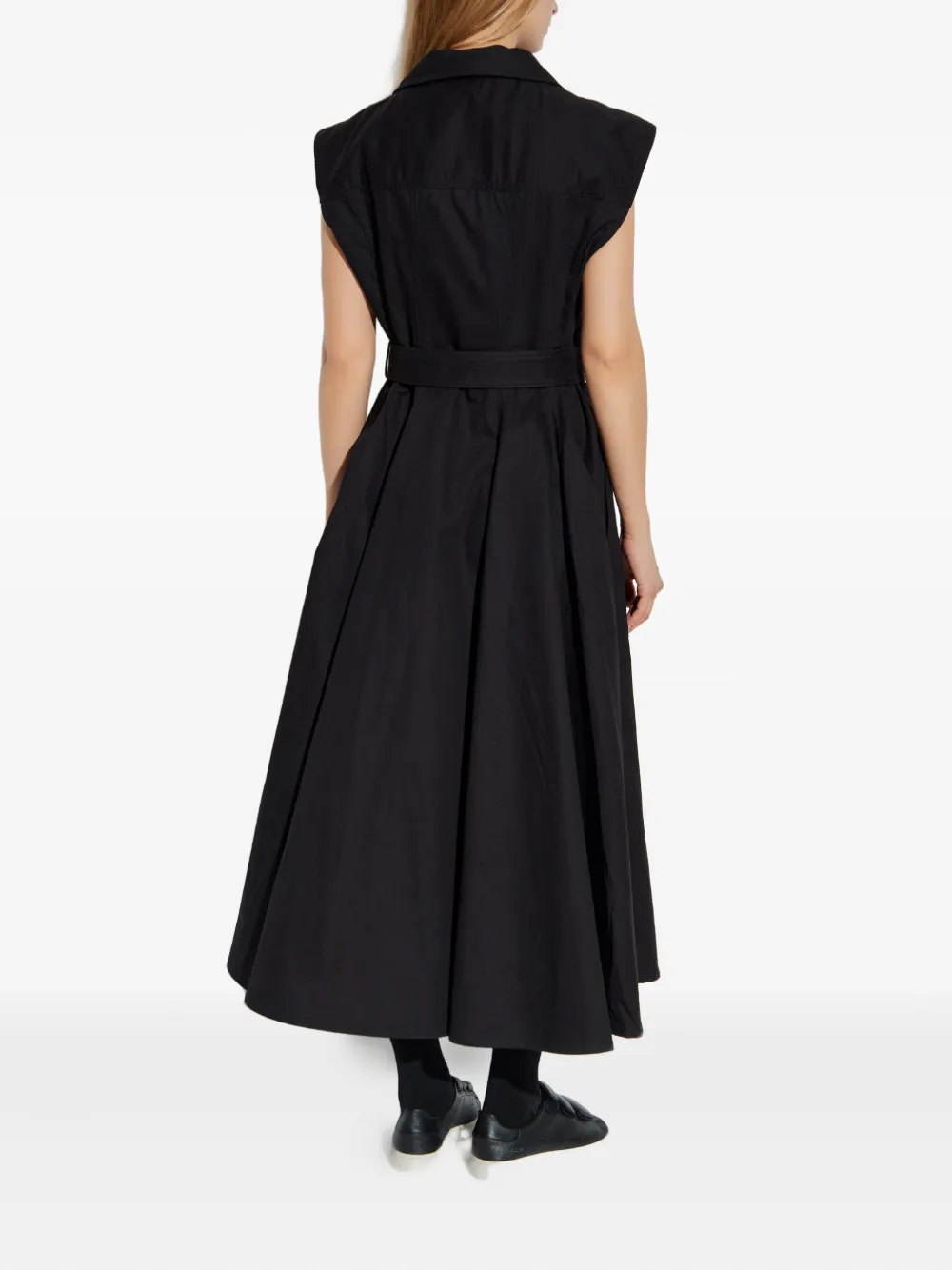 Y-3 Zip-detail Belted Dress In Black