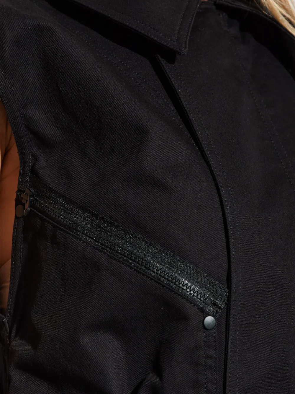 Y-3 Zip-detail Belted Dress In Black