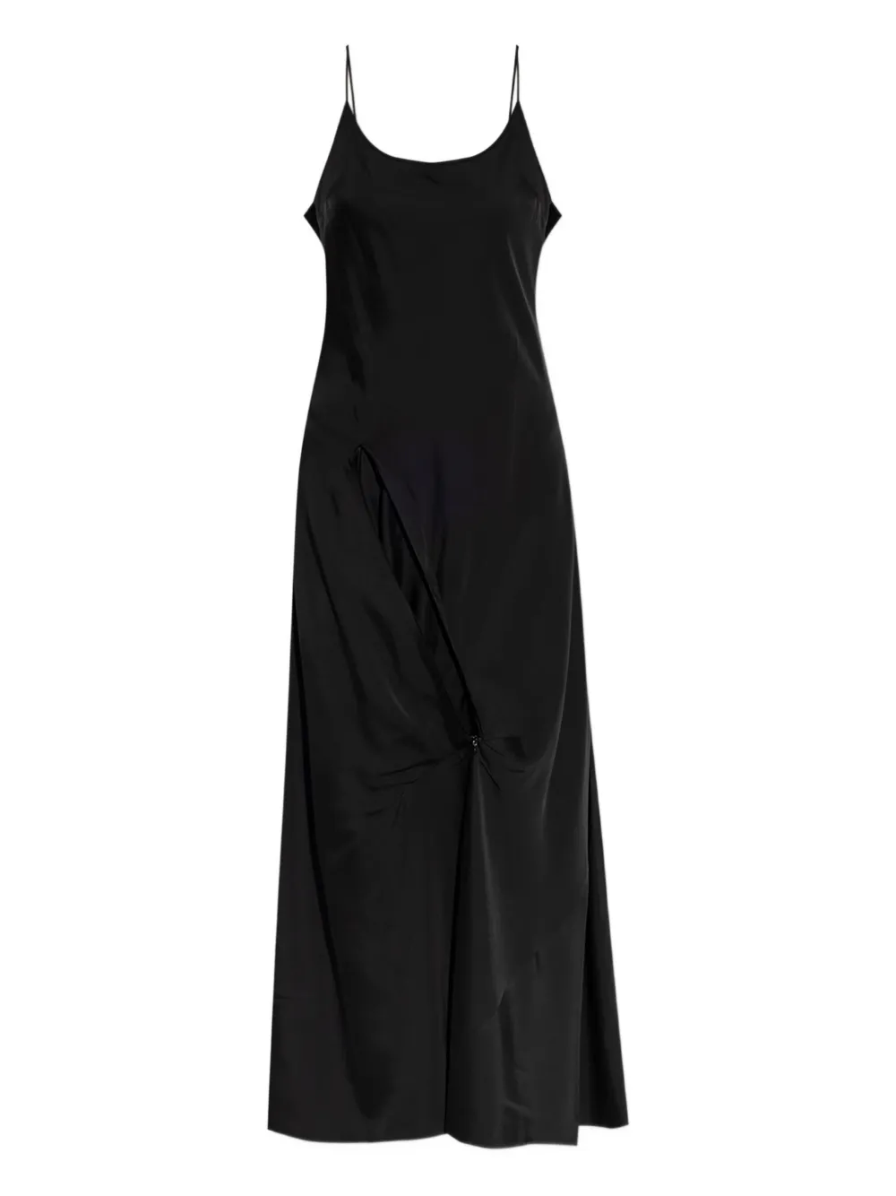 VETEMENTS Gedrapeerde asymmetrische jurk Zwart