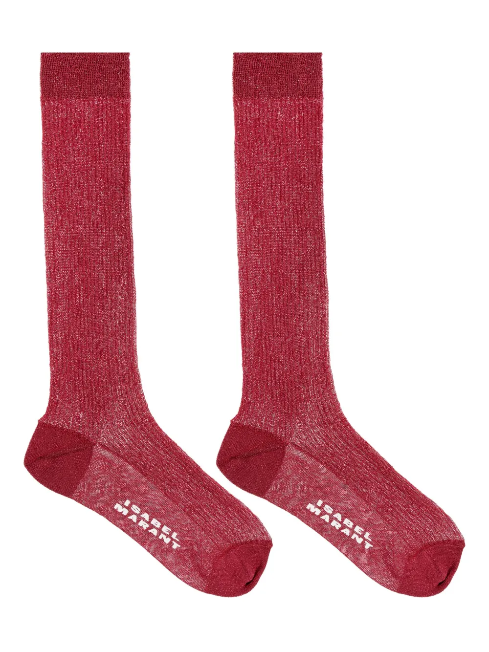 ISABEL MARANT ribbed-knit socks Rood