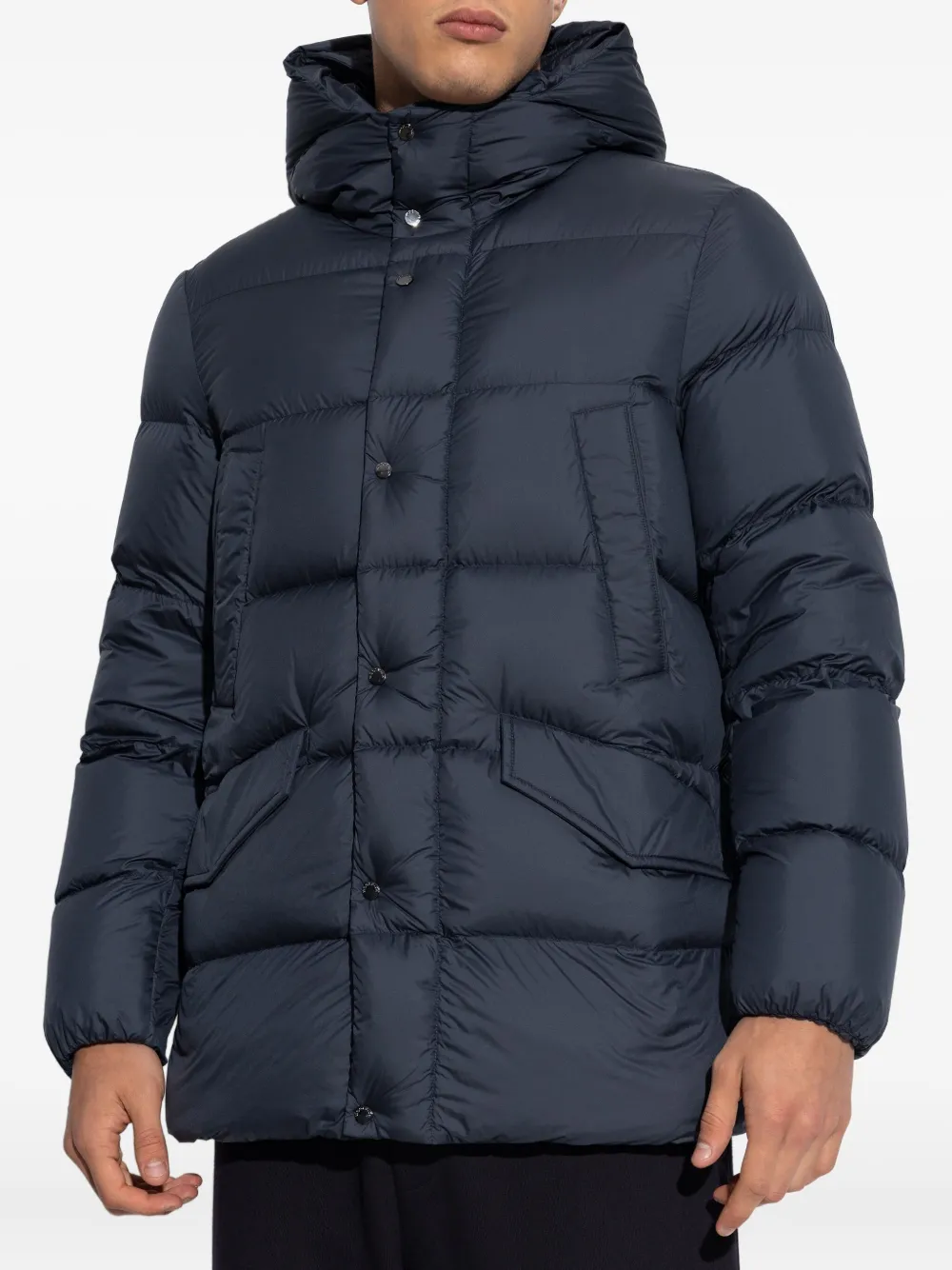 Woolrich hooded puffer jacket Blauw