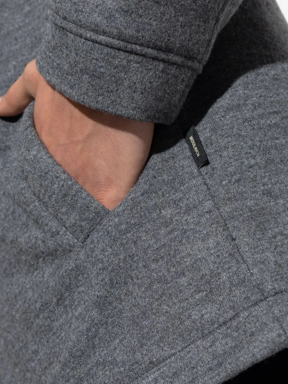 Woolrich Shirtjack met capuchon en knopen Grijs