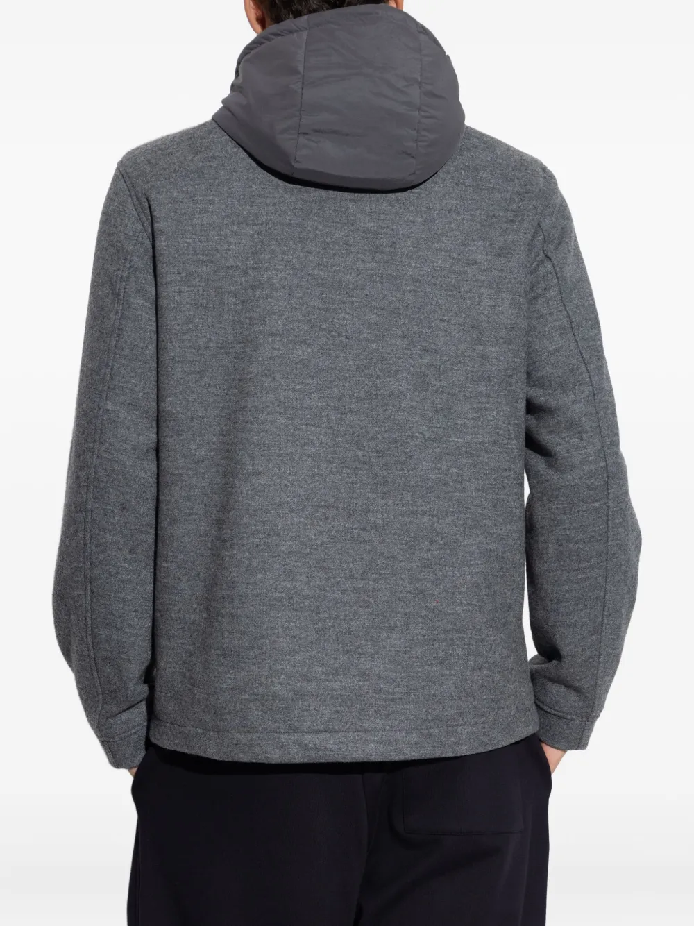 Woolrich Shirtjack met capuchon en knopen Grijs