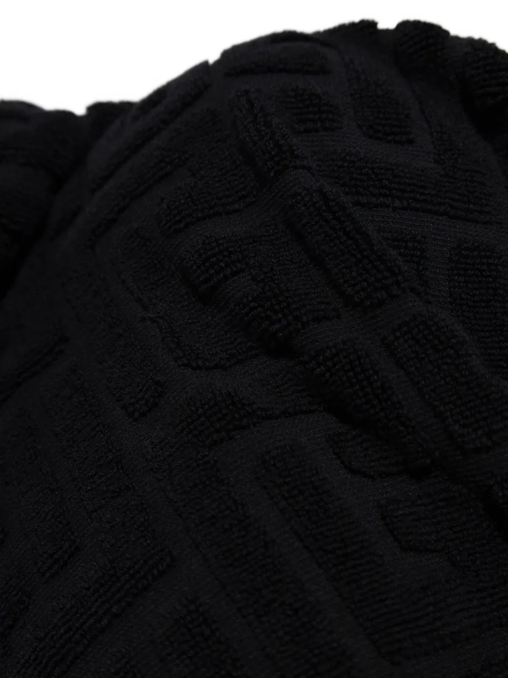Balmain Poncho met geborduurd logo en capuchon Zwart