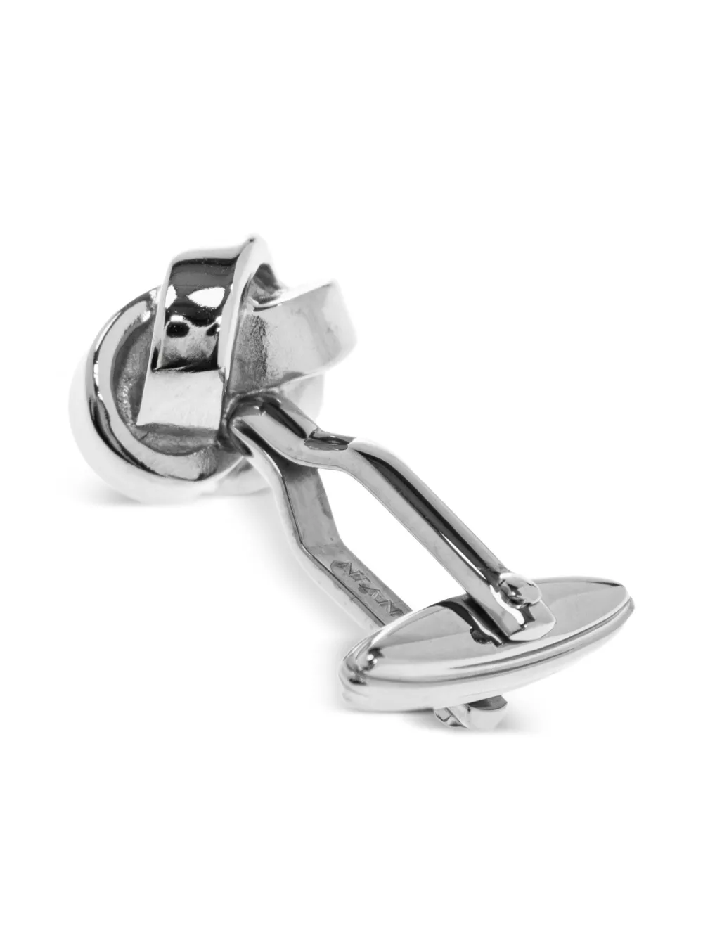 Lanvin knot-detail platinum-plated cufflinks - Grijs