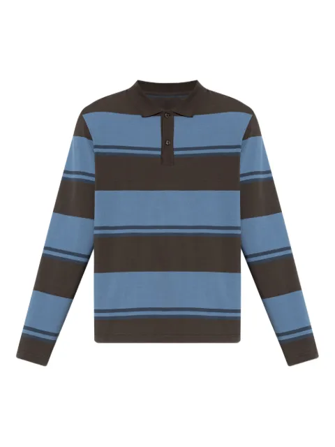 SAMSOE SAMSOE striped long-sleeve polo shirt