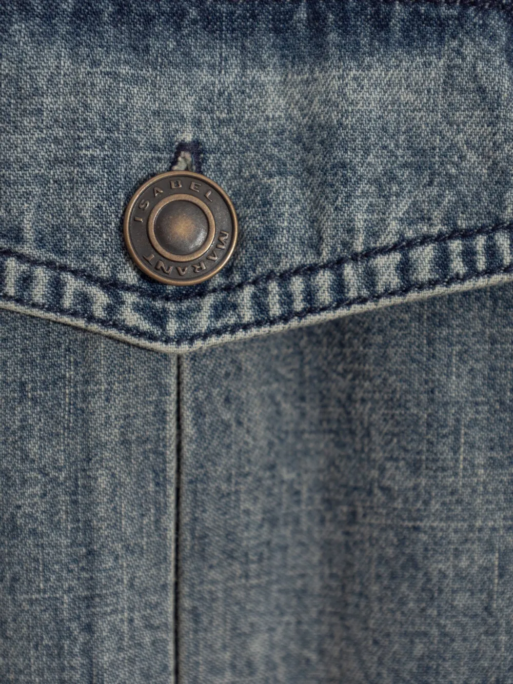 Isabel Marant Étoile Nossia Faded Blue Denim Shirt Jacket In Gray