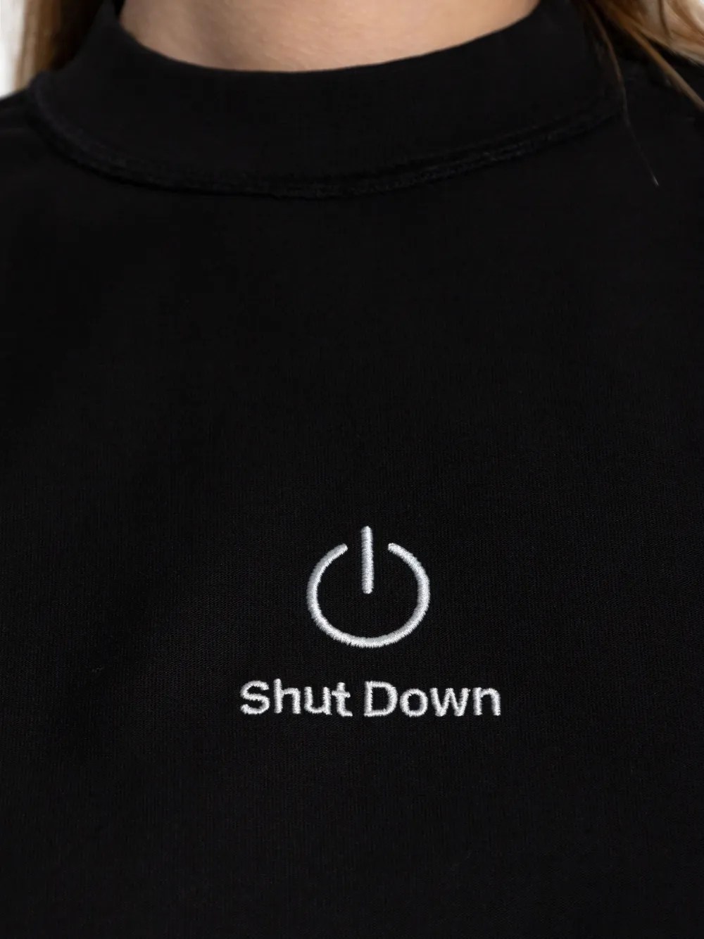 VETEMENTS T-shirt met borduurwerk Zwart
