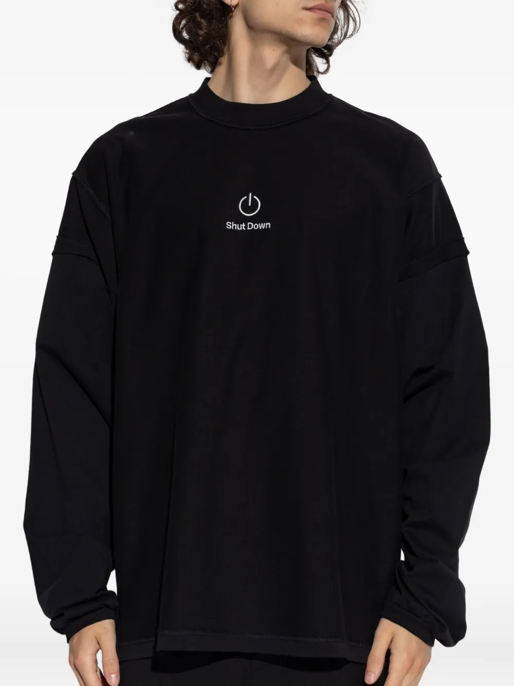 VETEMENTS T-shirt met borduurwerk Zwart