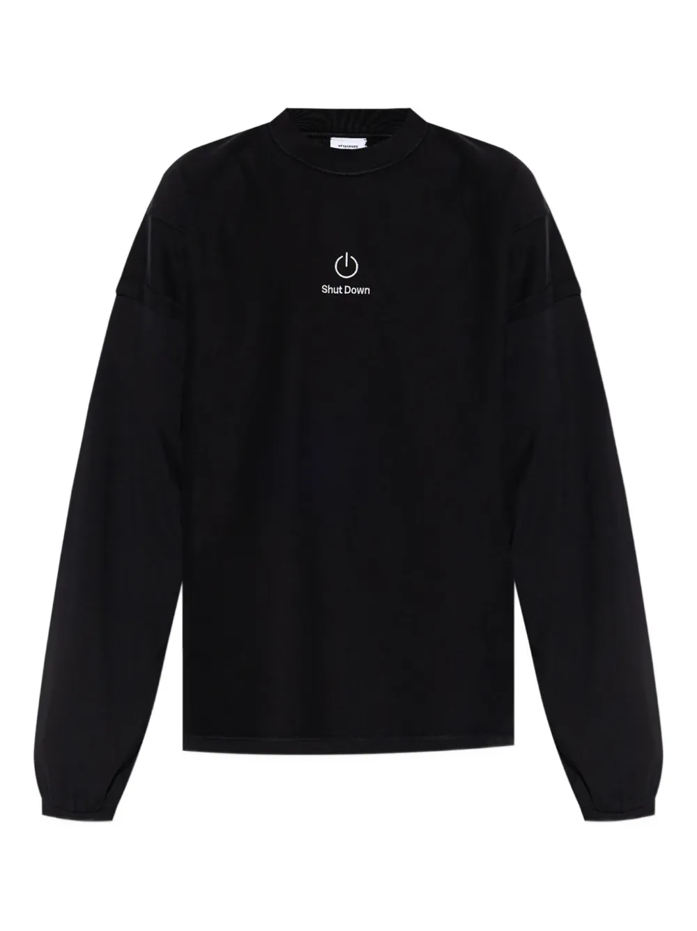 VETE TS embroidered cotton T-shirt Zwart