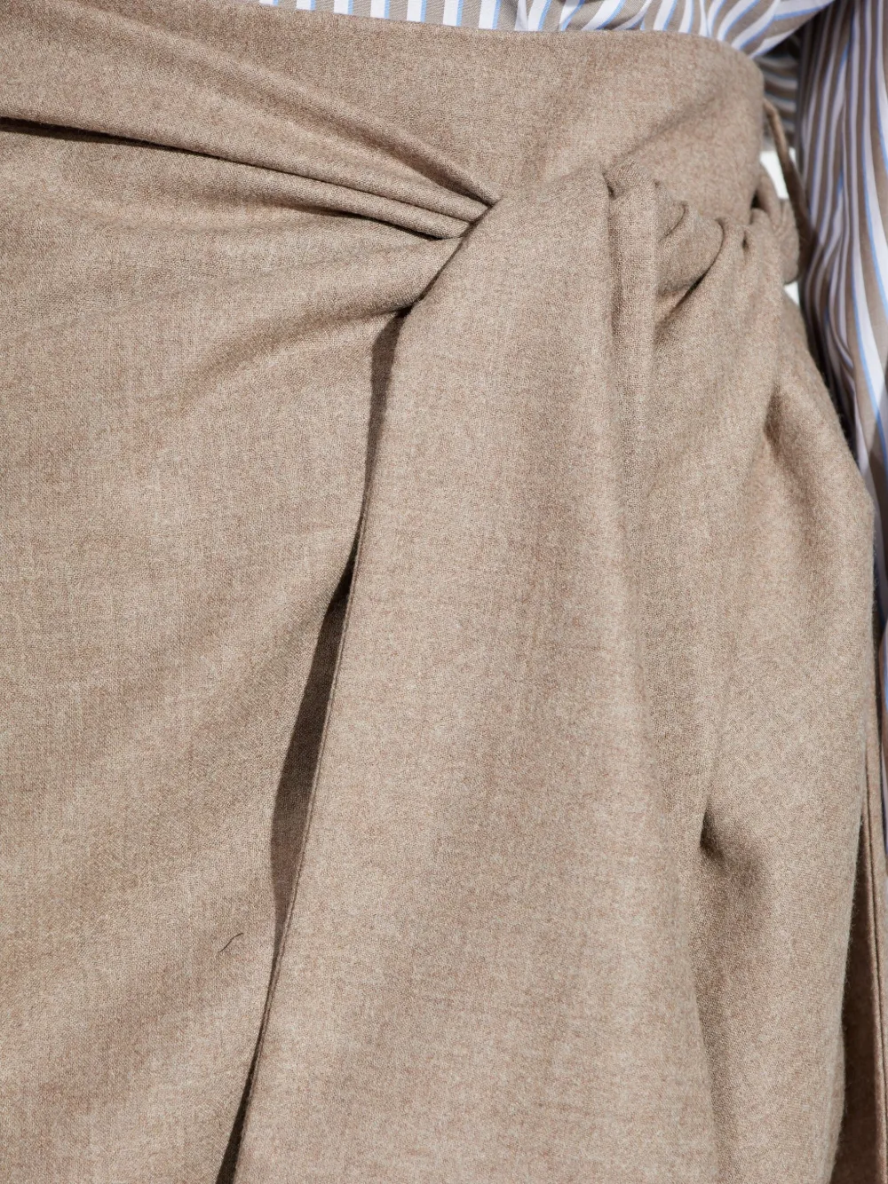 Max Mara "bingo" Wrap Skirt In Brown