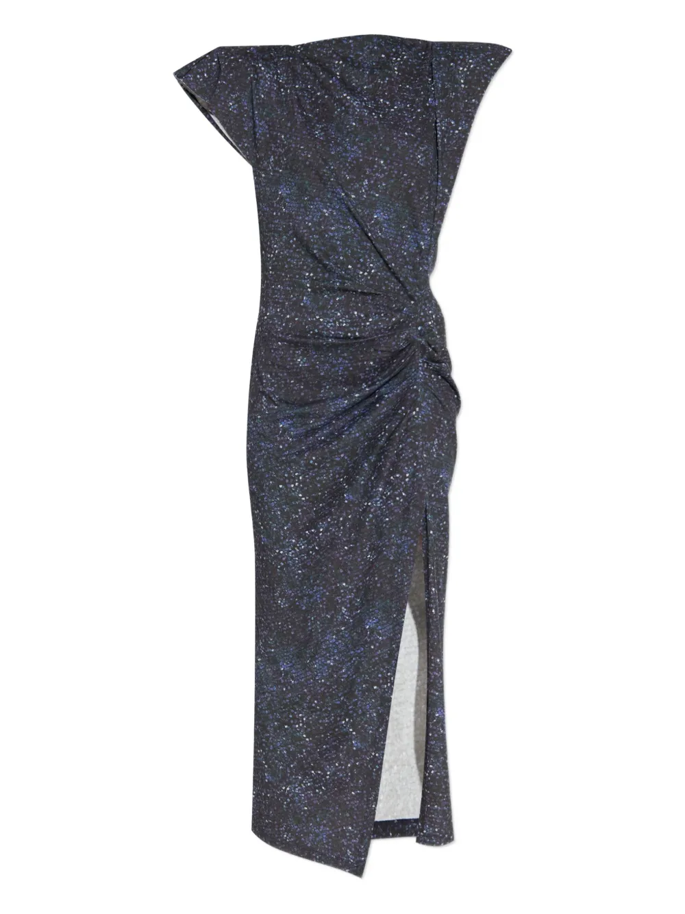 ISABEL MARANT printed side-split dress Zwart