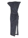 ISABEL MARANT printed side-split dress - Black