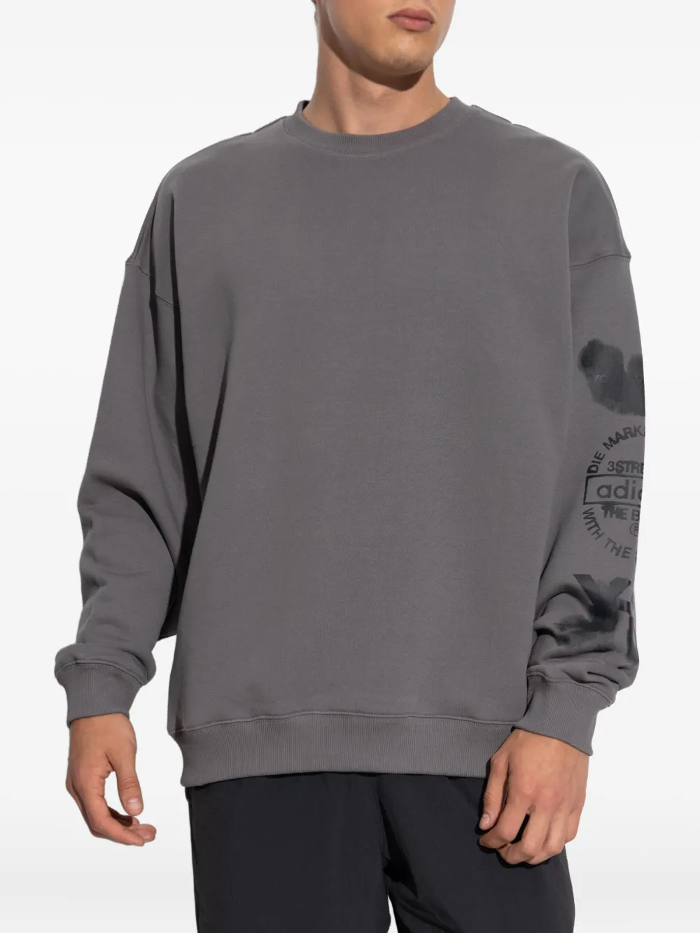 Y-3 Katoenen sweater Grijs