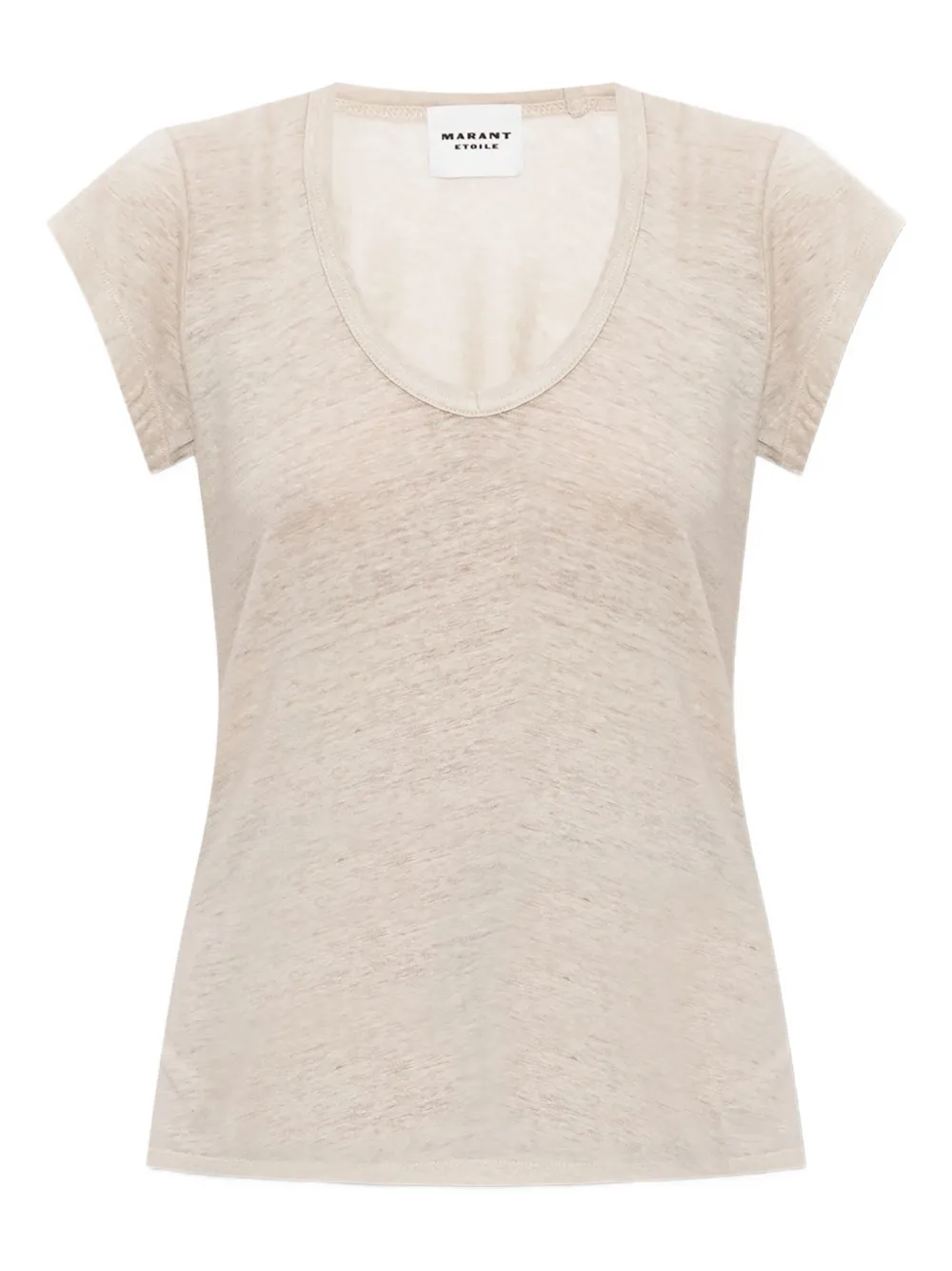 MARANT ÉTOILE V-neck short-sleeve linen T-shirt