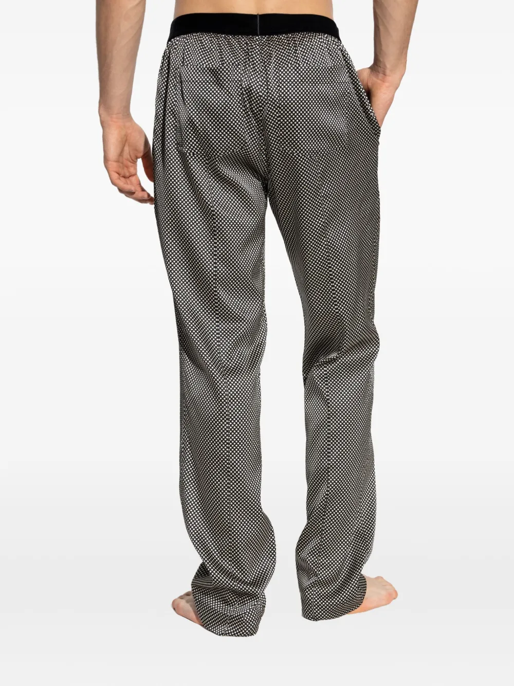 TOM FORD Pyjamabroek met stippen Zwart