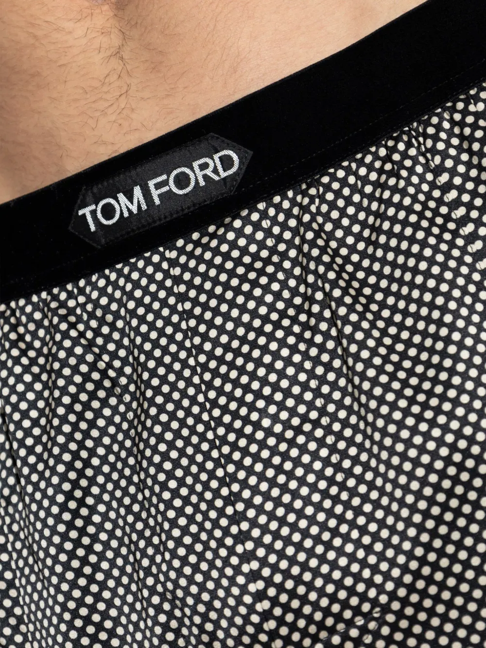 TOM FORD Pyjamabroek met stippen Zwart