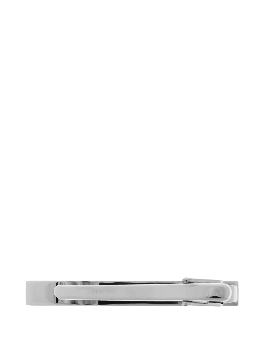 Lanvin platinum-plated rectangular tie bar - Zilver