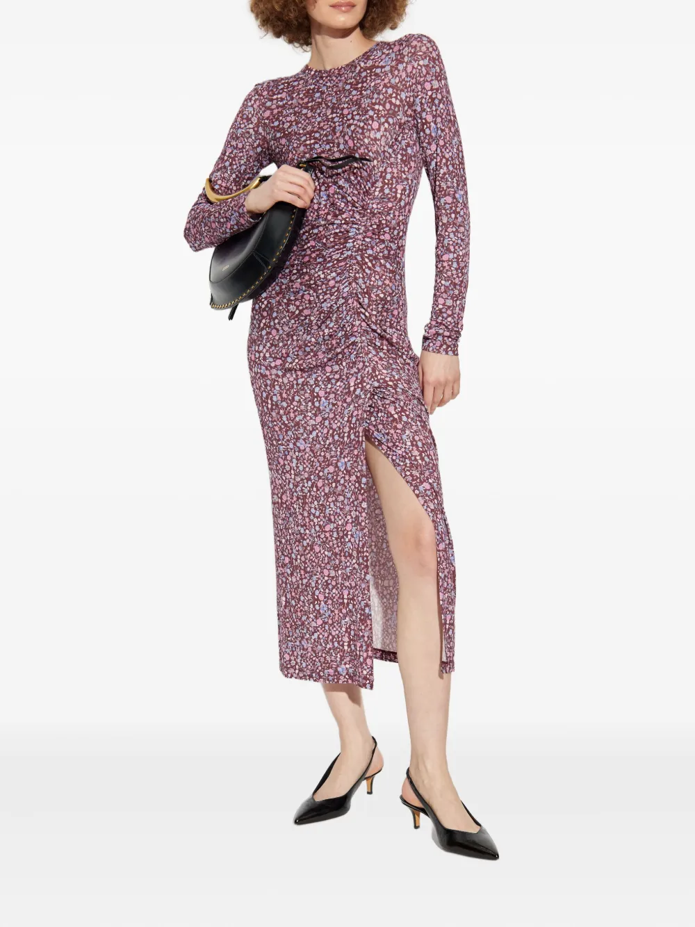 MARANT ÉTOILE Midi-jurk met bloemenprint - Roze