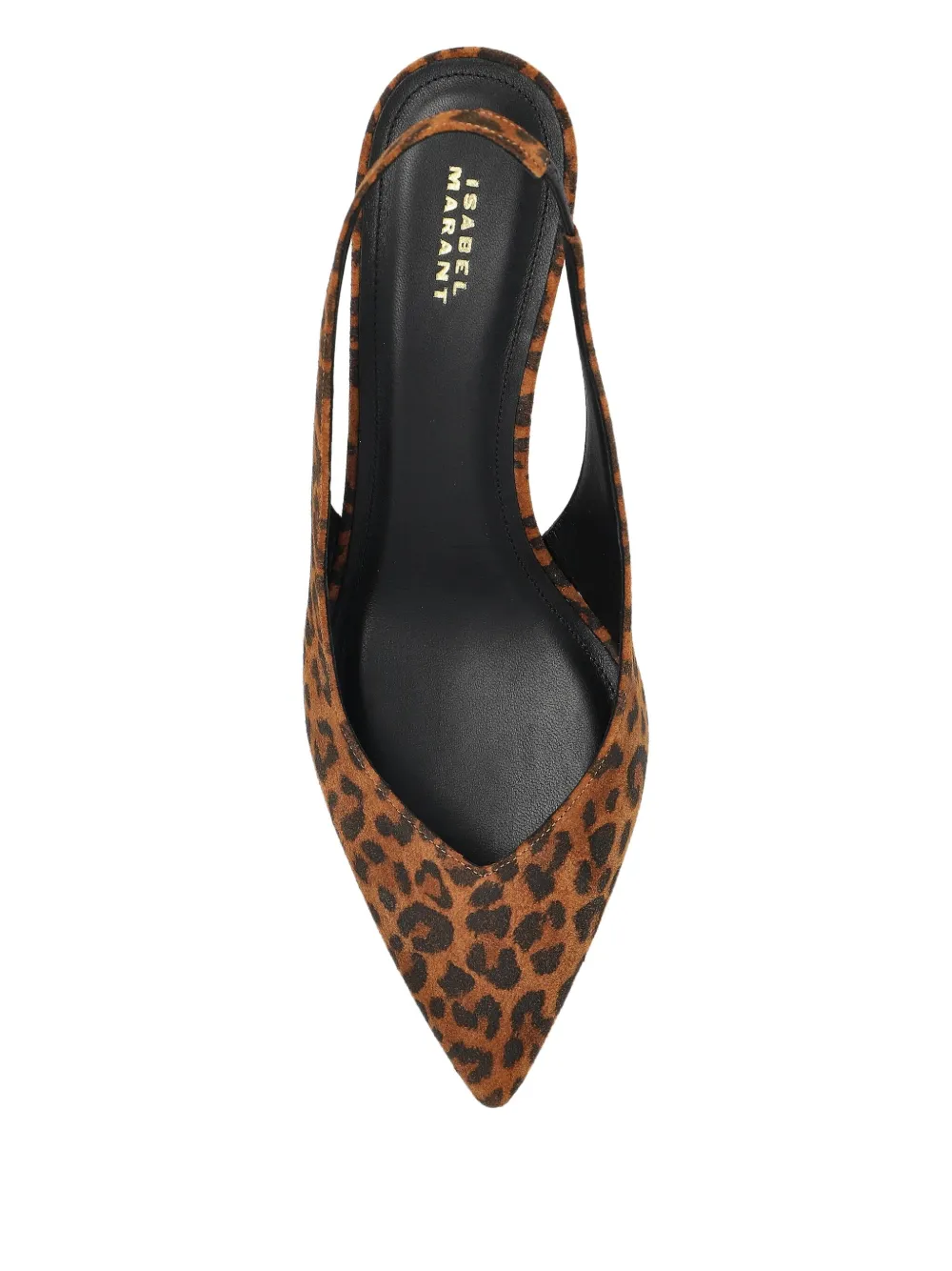 ISABEL MARANT 50mm leopard-print slingback pumps Brown