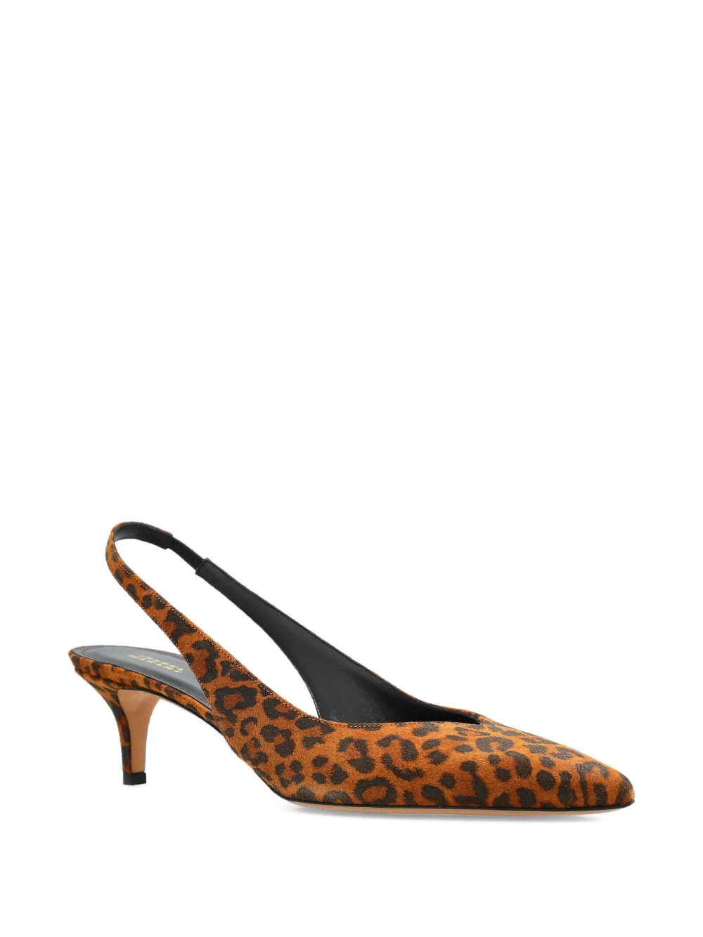 ISABEL MARANT 50mm leopard-print slingback pumps Brown