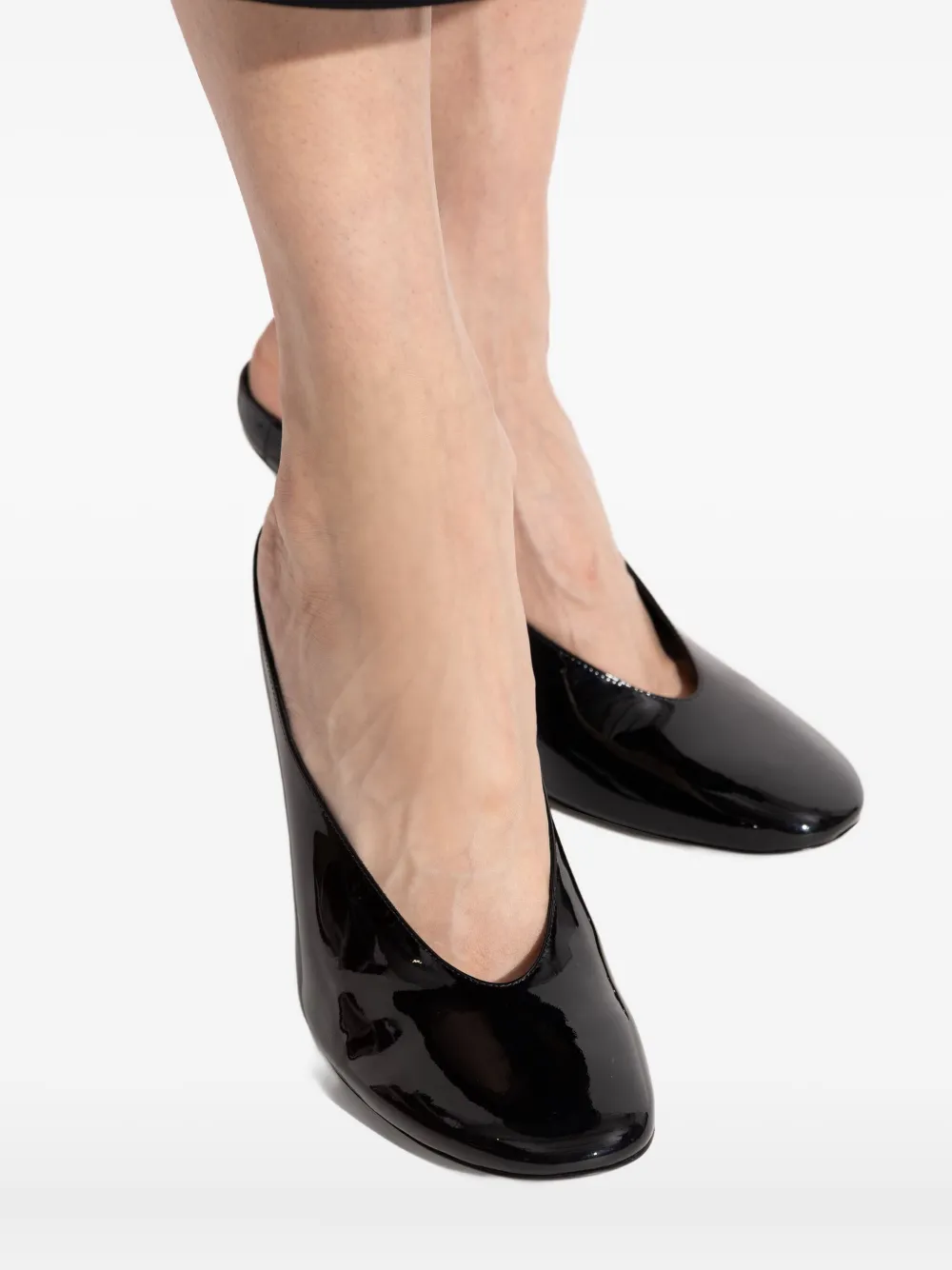 Givenchy patent leather heeled mules Black