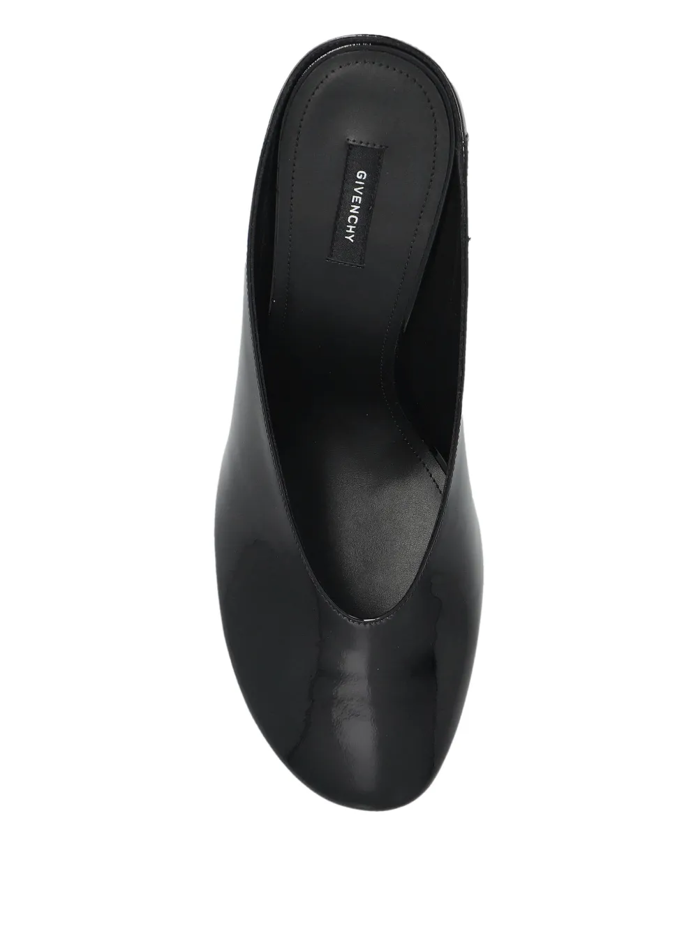 Givenchy patent leather heeled mules Black