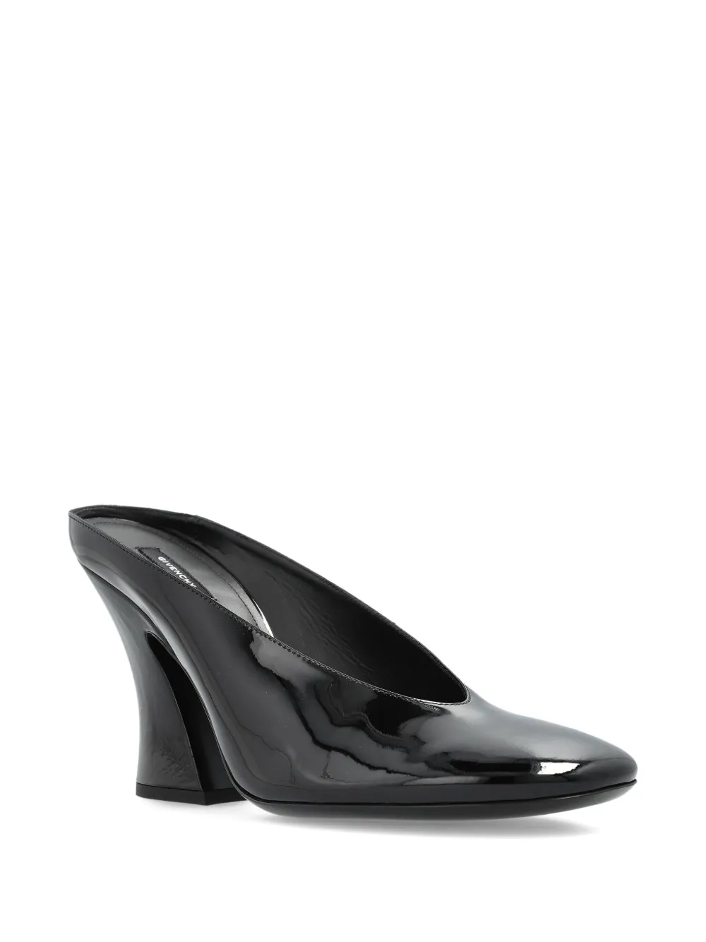 Givenchy patent leather heeled mules Black