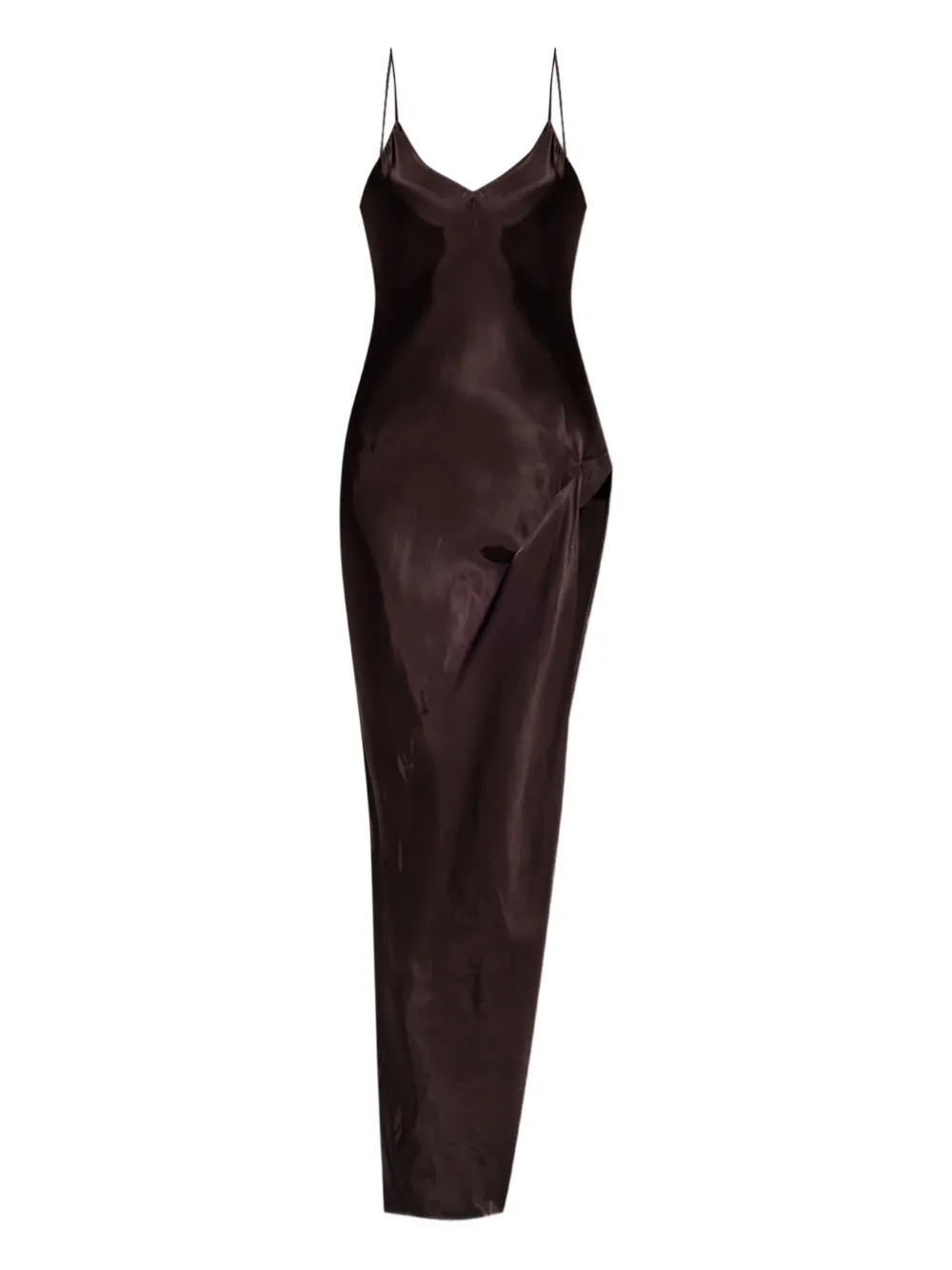 VETEMENTS Maxi-jurk met zijsplit Bruin