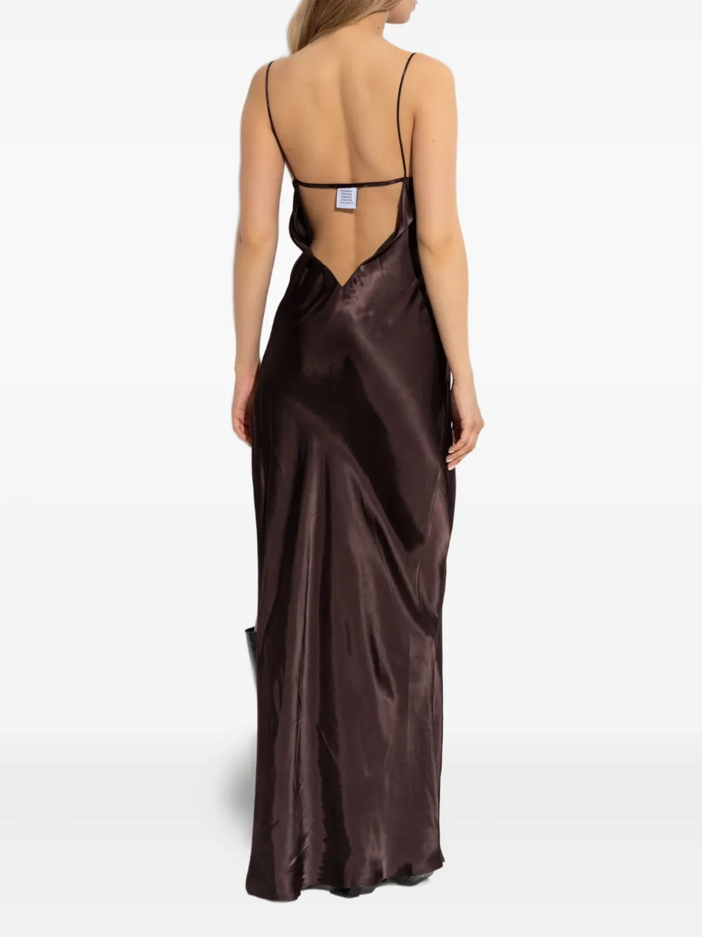VETEMENTS Maxi-jurk met zijsplit Bruin