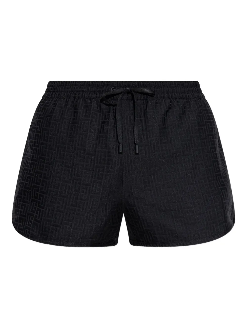 Balmain geometric-pattern swim shorts Zwart